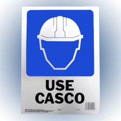 LETRERO USE CASCO 25x36 cm. HY-KO - Envío Gratuito