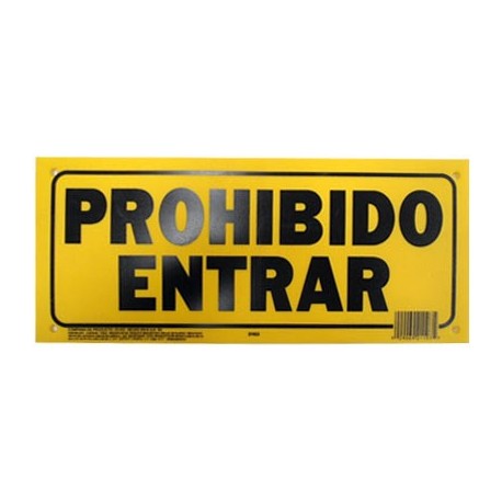 LETRERO 15x35cm PROHIBIDO ENTRAR HY-KO - Envío Gratuito