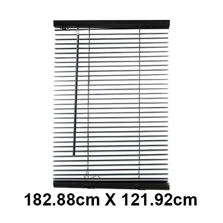 PERSIANA HORIZONTAL 72 X 48 FL NEGRO A MEDIDA BALI. - Envío Gratuito