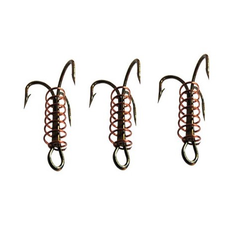 GANCHOS PARA CEBO DE PESCA TRIPLE CON RESORTE no 4 PAQ C-3 SOUTH BEND. - Envío Gratuito