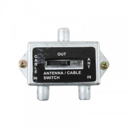 SWITCH METALICO COAXIAL 2 ENT 1 SAL FULGORE. - Envío Gratuito