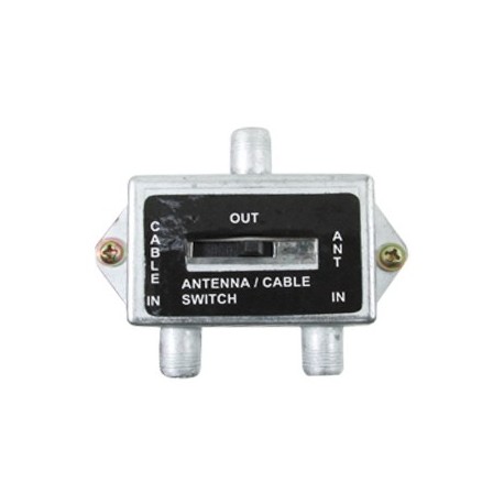 SWITCH METALICO COAXIAL 2 ENT 1 SAL FULGORE. - Envío Gratuito