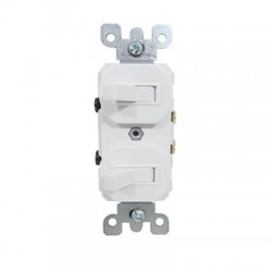 INTERRUPTOR TRAD DOBLE BLANCO LEVITON. - Envío Gratuito