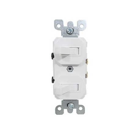 INTERRUPTOR TRAD DOBLE BLANCO LEVITON. - Envío Gratuito