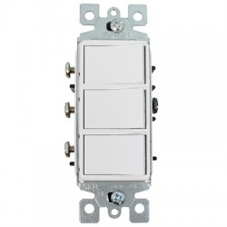 INTERR DECORA TRIPLE BLANCO LEVITON. - Envío Gratuito