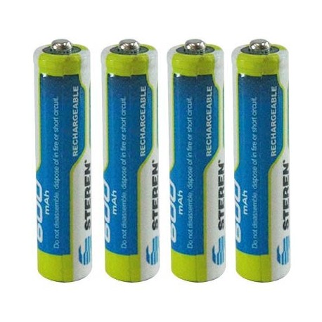 PILA RECARGABLE NIMH AAA 4-PK 1.2V 60.0 mAh BAT-NM-AAA STEREN. - Envío Gratuito