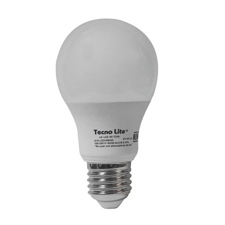 FOCO LED E26 6W LUZ DÍA 500LUM A19-LED/6W/65 - Envío Gratuito