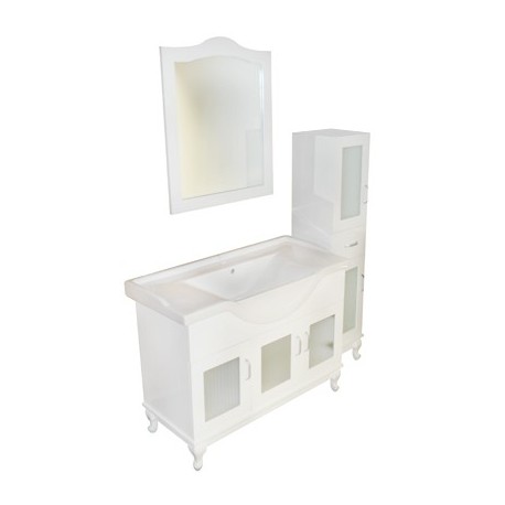 JUEGO DE MUEBLES PARA BAÑO ENCINO COLONIAL BLANCO ZD- 21721 - Envío Gratuito