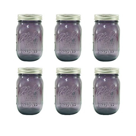 FRASCOS PARA ENVASE CON BOCA REGULAR MORADO DE 473 ML 6 PK BALL - Envío Gratuito