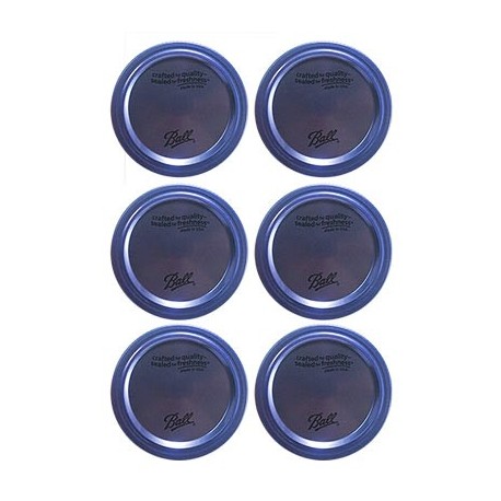 TAPAS Y AROS PARA FRASCOS COLOR MORADO 6-PK BALL - Envío Gratuito