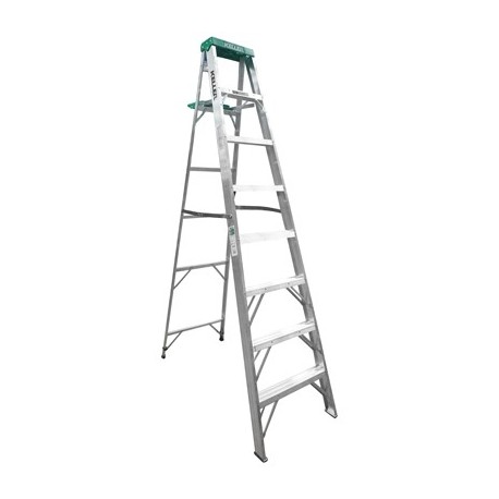 ESCALERA TIPO TIJERA DE ALUMINIO CON 8 ESCALONES CON TAPA TIPO II KELLER - Envío Gratuito